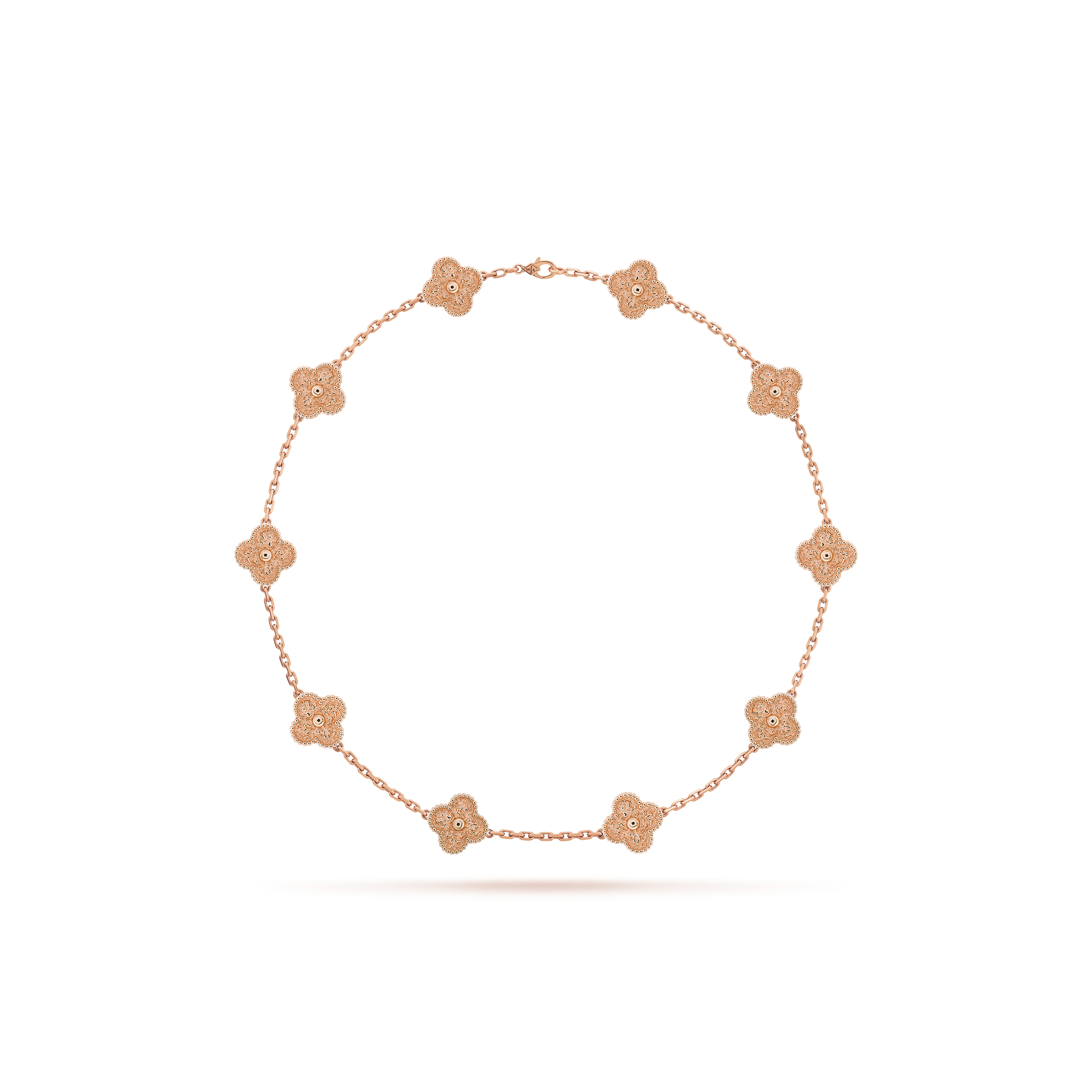 VAN CLEEF ARPELS VINTAGE ALHAMBRA NECKLACE, 10 MOTIFS - ROSE GOLD VCARN9T100 VAN CLEEF ARPELS VINTAGE ALHAMBRA NECKLACE, 10 MOTIFS - ROSE GOLD VCARN9T100